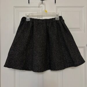 Dark Grey wool-like/thick textured Circle & Skater Mini Skirt Winter